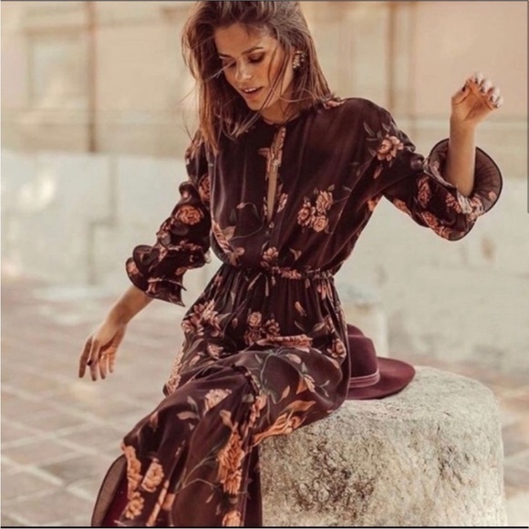 JOHANNA ORTIZ x H&M Brown Floral Dress - Picture 2 of 7